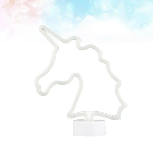 LED Unicorn Neon Night Light Colorful Infinite Tunnel Effect Wall Hanging Shelf Decoration Lamp Not Included