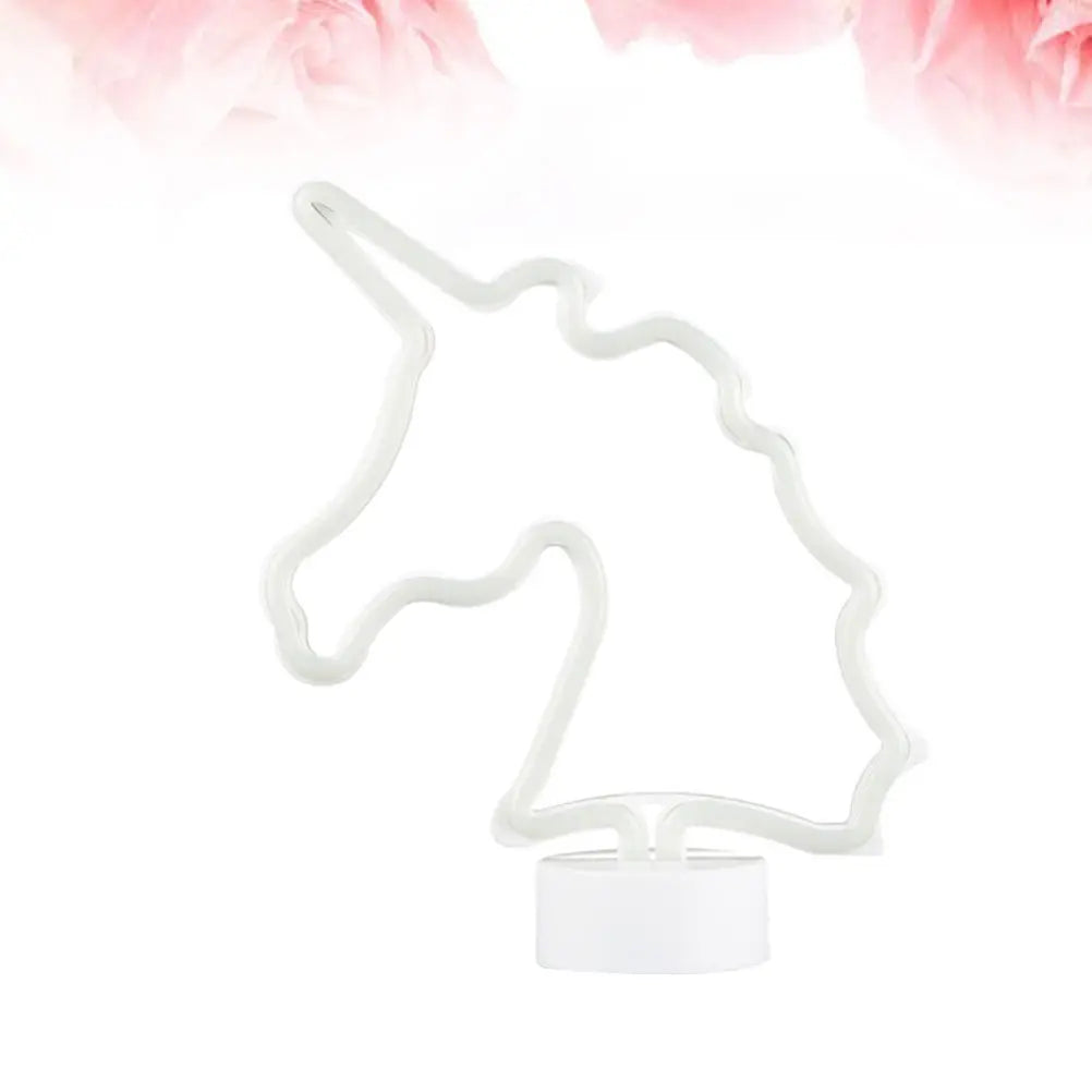 LED Unicorn Neon Night Light Colorful Infinite Tunnel Effect Wall Hanging Shelf Decoration Lamp Not Included